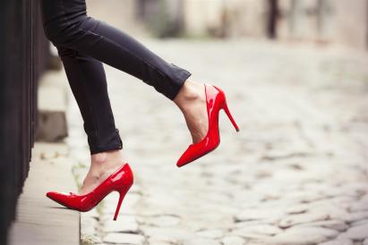 Someone Wearing Red High Heels